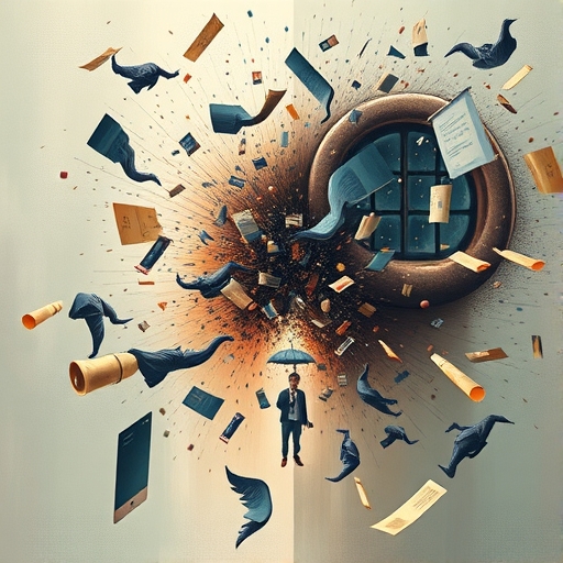Abstract representation of blockchain technology and finance