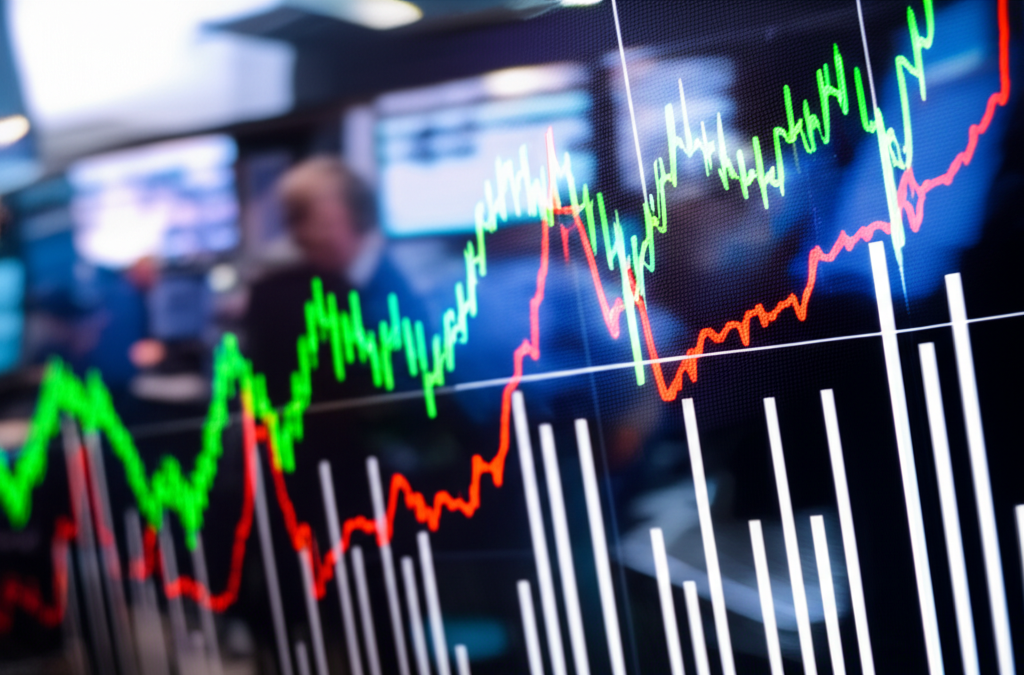 MetaTrader 5 (MT5) 平台介面的特寫，市場觀察視窗中列出外匯、股票和商品等多種資產類別。背景圖表顯示不同時間框架，強調多資產交易和多元市場視角。